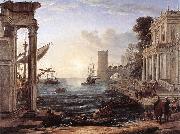 Claude Lorrain Seaport with the Embarkation of the Queen of Sheba df china oil painting reproduction